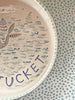 Nantucket * Medium Pet Bowl * Blue with Turquoise Dots