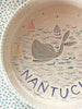 Nantucket * Medium Pet Bowl * Blue with Turquoise Dots