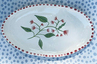 Dishes * 4 Inch Oval * Dotted Sprig