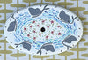 Lightship Basket Supplies * Flowers and Whales * 6 inch Cocktail Purse Top
