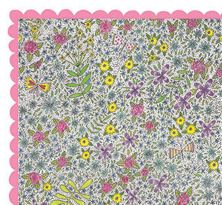 Scarves * 100 % Habotai Silk * 36 x 36 Inches * Flora Scallop