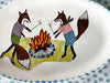 Dishes * 4 Inch Oval * Foxes