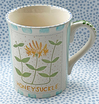 Pottery * Mugs * Wildflowers Of Nantucket * Honeysuckle * 20 oz