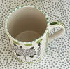 Pottery * 12 oz Mug * Hydrangea With Green Stripes