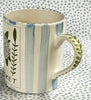 Nantucket * 12 oz Mug * Hydrangea With Blue Stripes