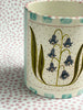 Pottery * 12 oz Mug * Bluebells With Turquoise Stripe