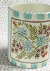 Pottery * 12 oz Mug * Buttons With Turquoise Stripes