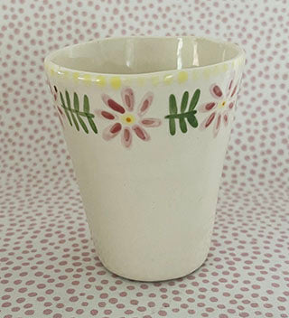 Pottery * Medium Vase * Pink Forget-Me-Nots