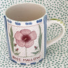 Pottery * Mugs * Wildflowers Of Nantucket * Rose Mallow * 12 oz