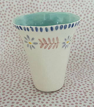 Pottery * Medium Vase * Blue and Pink