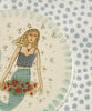 Pottery * Small Round Box *  Rose Mermaid