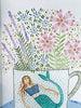 SALE! * Original Artwork * 4 x 6 * Mermaid Cup Flowers