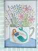 SALE! * Original Artwork * 4 x 6 * Mermaid Cup Flowers