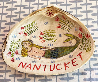 Nantucket * Shells * Mermaid With Flowers