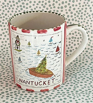 Nantucket * 12 oz  Mug * Nantucket Stroll * Red