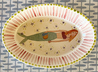 One Of A Kind * 4 Inch Oval Dish * Pinky