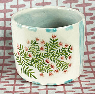 Pottery * Little Cup * Pink Sprig