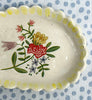 Scalloped Dish * Rose Bunch