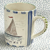 Nantucket * 12 oz Mug * Sailboat With Blue Stripes