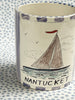 Nantucket * 12 oz Mug * Sailboat With Lavender Stripes