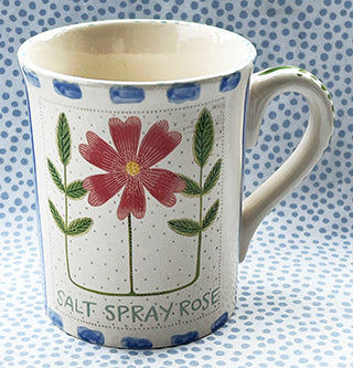 Pottery * Mugs * Wildflowers Of Nantucket * Salt Spray Rose * 20 oz