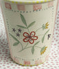 Pottery * 8 oz Cup * Sewing Flowers