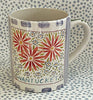 Nantucket * 12 oz Mug * Shasta Daisies With Blue Stripes