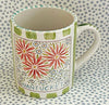 Nantucket * 12 oz Mug * Shasta Daisies With Green Stripes