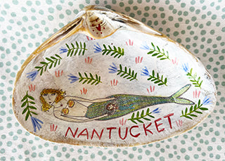 SALE! * Nantucket Shell * Mermaid and Doll
