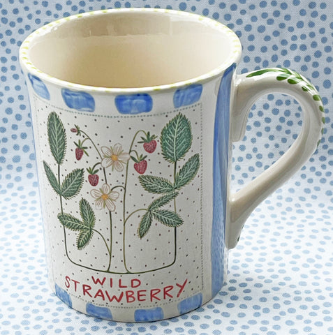 Pottery * Mugs * Wildflowers Of Nantucket * Wild Strawberry * 20 oz