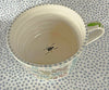 Pottery * Big Mug Cup * Turquoise Bunch With Spider :)