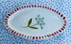 Dishes * 4 Inch Oval * Turquoise Sprig