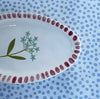 Dishes * 4 Inch Oval * Turquoise Sprig