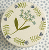 Pottery * Small Round Box * Turquoise Sprig