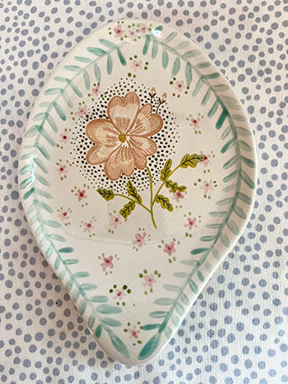 Pottery * Spoon Rest * Vermont Rose