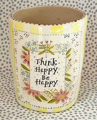 Pottery * Vase * Think Happy Yellow