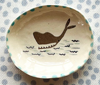 Pottery * Wee Dish * Swimming Whale