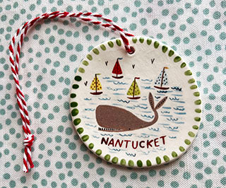 Nantucket * Ornament * Swimming Whale and The Rainbow Fleet