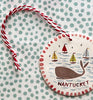 Nantucket * Ornament * Swimming Whale and The Rainbow Fleet * Red