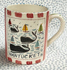 Nantucket * 12 oz Mug * Whales With Red Stripes
