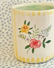 Pottery * Little Cup * Rose Bouquet Yellow