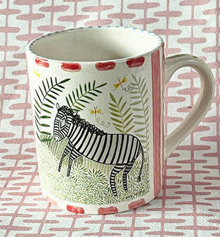 Pottery * 12 oz Mug * Dancing Zebra