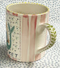 Nantucket * 12 oz Mug * Mermaid With Boat and Pink Stripes