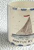 Nantucket * 12 oz Mug * Sailboat With Blue Stripes