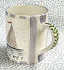 Nantucket * 12 oz Mug * Sailboat With Lavender Stripes