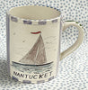 Nantucket * 12 oz Mug * Sailboat With Lavender Stripes