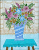 Original Artwork * 11 x 14 * Circus Flowers