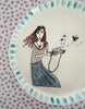 Pottery * Dishes * Round * Releasing Butterflies