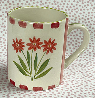 Pottery * 12 Oz Mug * Triple Red