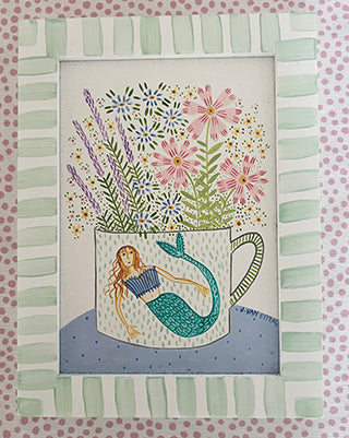 SALE! * Original Artwork * 5 x 7 * Mermaid Love